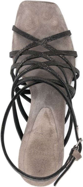 Brunello Cucinelli Suède sandalen Grijs