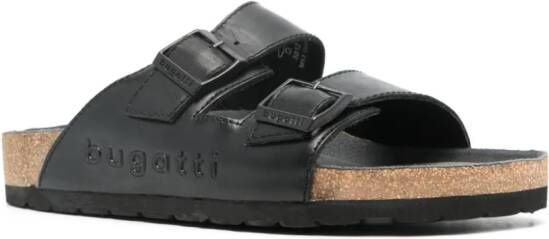 Bugatti Bobbi leren slippers Zwart