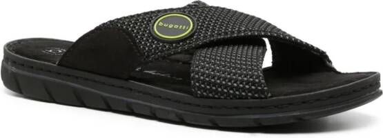 Bugatti Sani mesh slippers Zwart