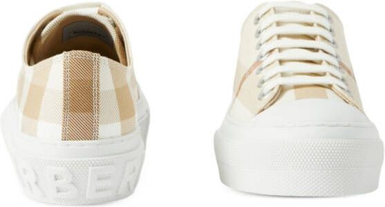 Burberry Geruite sneakers Beige