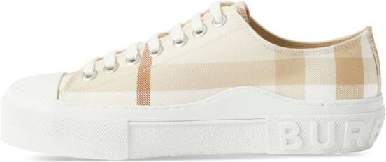 Burberry Geruite sneakers Beige