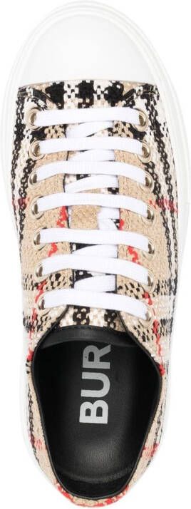 Burberry Geruite sneakers Beige