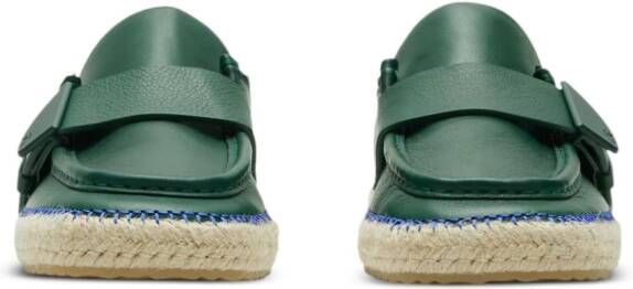 Burberry Deck leren espadrilles Groen