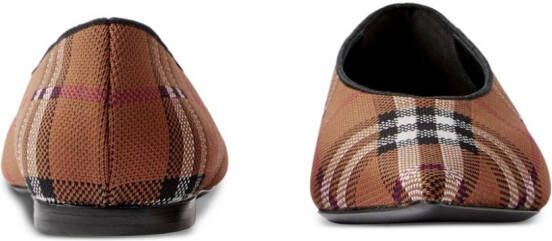 Burberry Geruite ballerina's Bruin