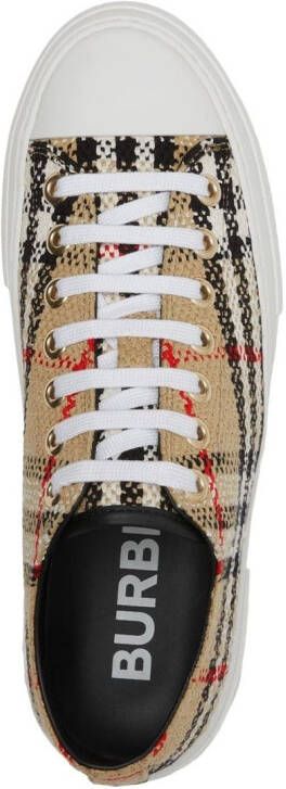 Burberry Geruite low-top sneakers Bruin