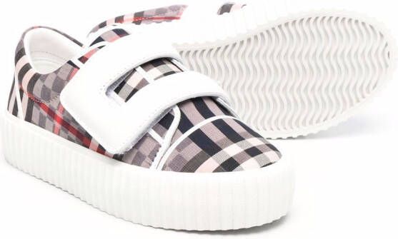 Burberry Kids Sneakers met Vintage check Roze