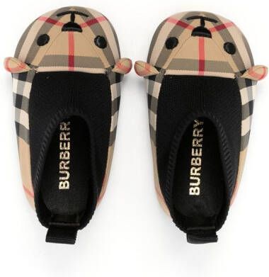 Burberry Kids Vintage Check Thomas Bear slippers Beige