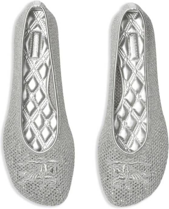 Burberry Mesh ballerina's Zilver