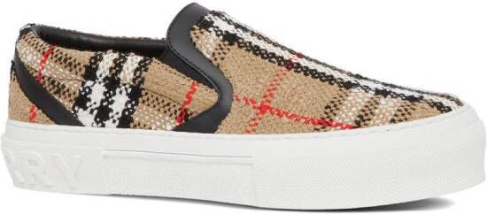 Burberry Geruite sneakers Beige