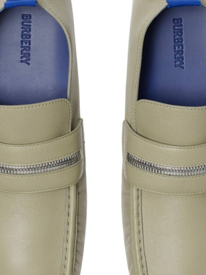 Burberry Leren loafers met rits Groen