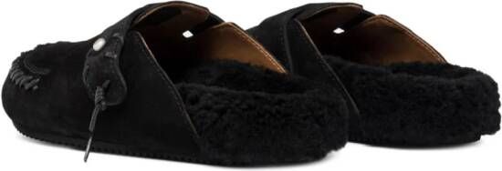 Buttero Suède slippers Zwart