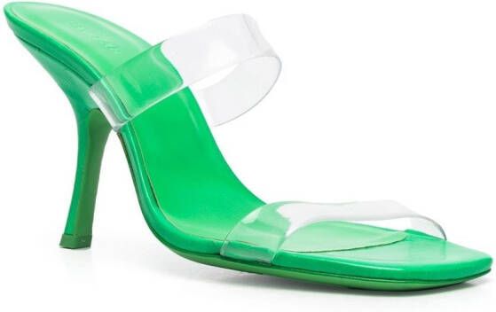 BY FAR Clara sandalen met vierkante neus Groen