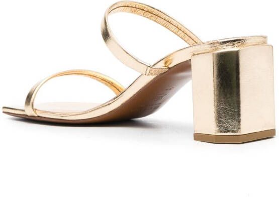 BY FAR Tanja muiltjes met metallic-effect Goud