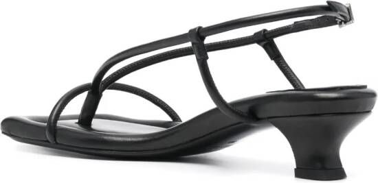 By Malene Birger Leren slingback sandalen Zwart