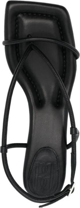 By Malene Birger Leren slingback sandalen Zwart