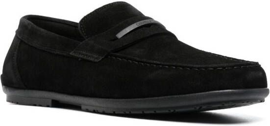 Calvin Klein Suède loafers Zwart