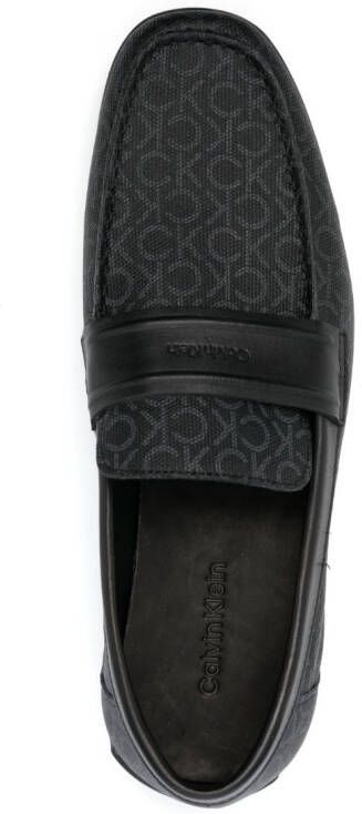 Calvin Klein Loafers met jacquard Zwart