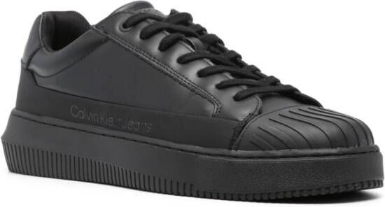 Calvin Klein Jeans Leren sneakers Zwart