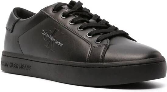 Calvin Klein Jeans Leren sneakers Zwart