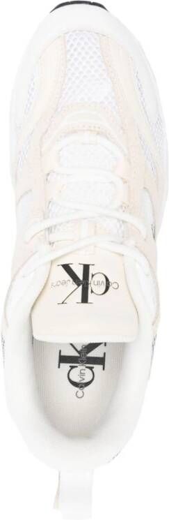 Calvin Klein Jeans Retro sneakers met logoprint Beige