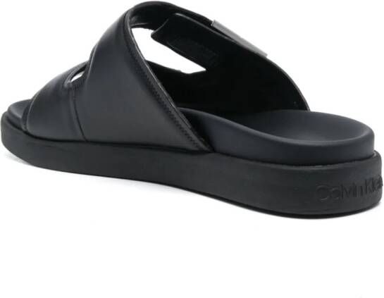 Calvin Klein Leren sandalen Zwart