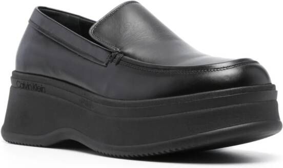 Calvin Klein Loafers met ronde neus Zwart