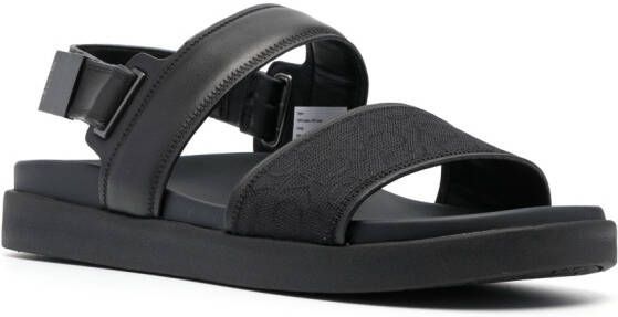 Calvin Klein Sandalen met jacquard Zwart