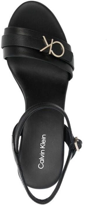 Calvin Klein Sandalen met sleehak Zwart