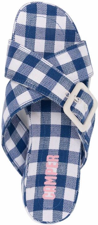 Camper Atonik sandalen met gingham ruit Blauw