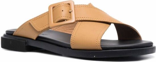 Camper Edy leren sandalen Bruin