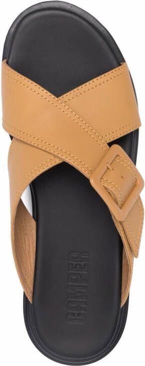 Camper Edy leren sandalen Bruin