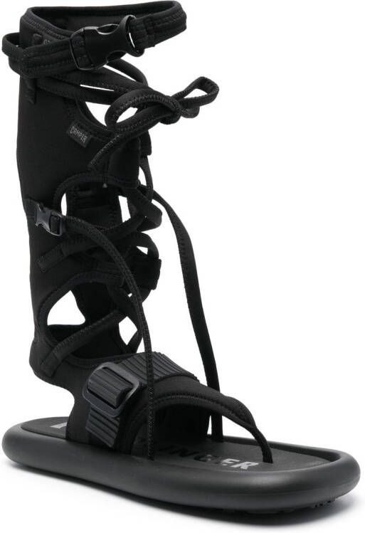 Camper Gladiator sandalen met gesp Zwart