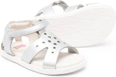 Camper Kids Miko Twins geperforeerde sandalen Zilver