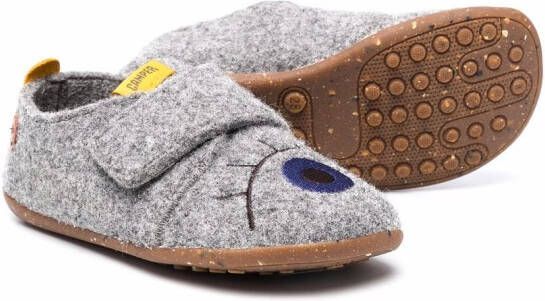 Camper Kids Slippers met klittenband Grijs