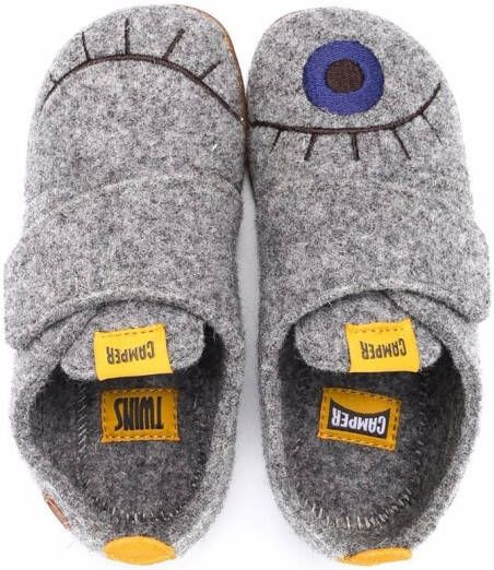 Camper Kids Slippers met klittenband Grijs