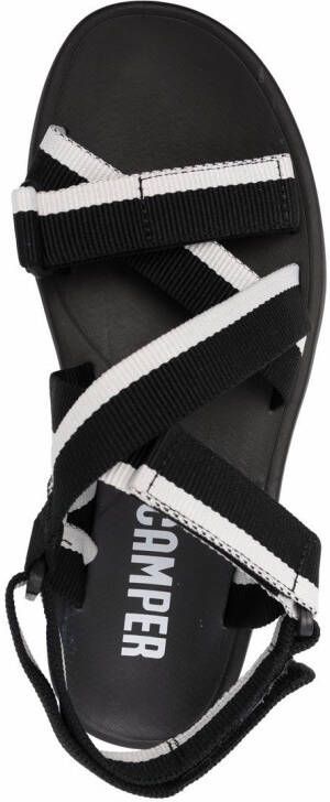 Camper Match sandalen met klittenband Zwart