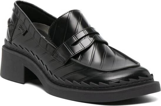 Camper Taylor leren loafers Zwart