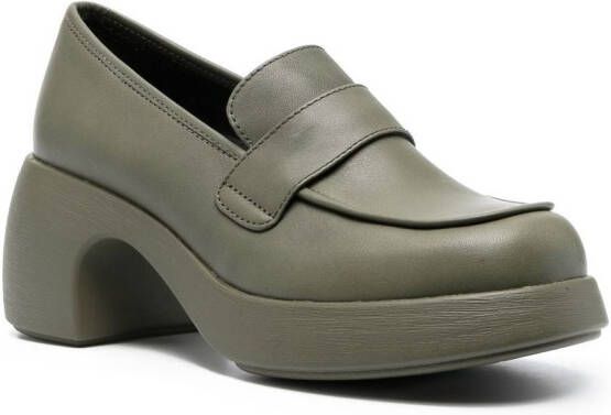 Camper Thelma leren loafers Groen