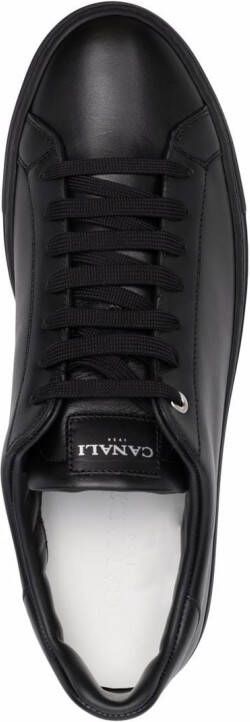 Canali Leren sneakers Zwart