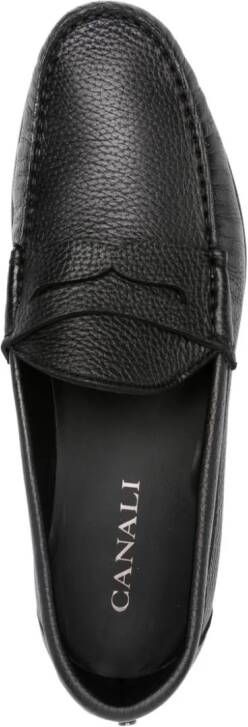 Canali Loafers met textuur Zwart