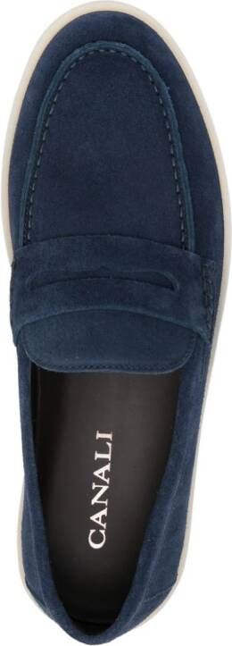 Canali Suède loafers Blauw