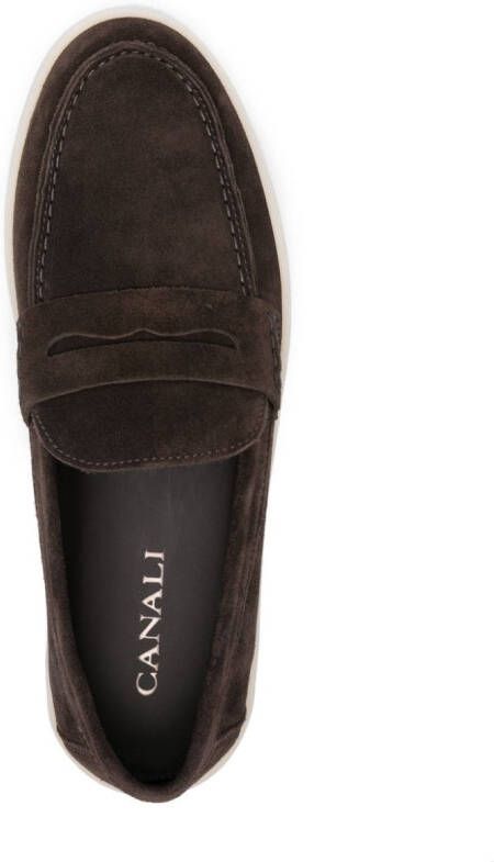 Canali Suède loafers Bruin