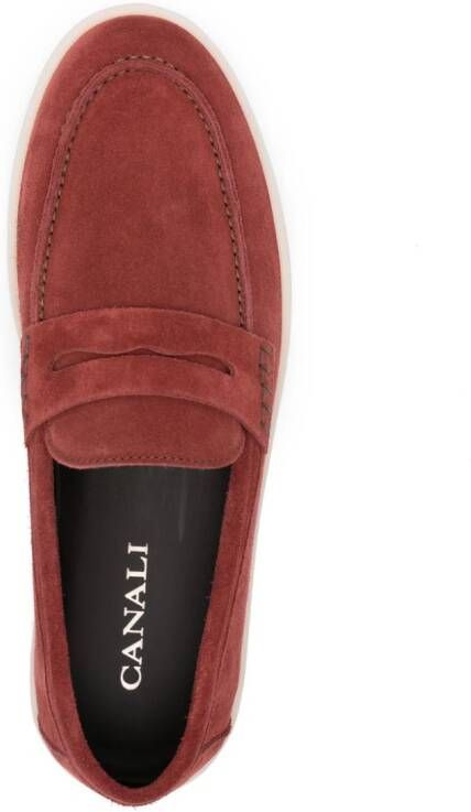 Canali Suède loafers Oranje