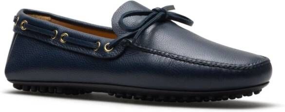 Car Shoe Driving leren loafers Blauw