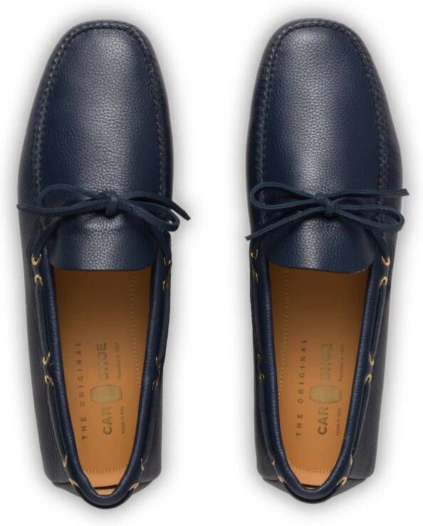 Car Shoe Driving leren loafers Blauw