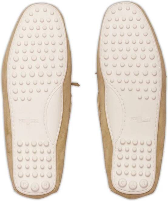 Car Shoe Lux Driving suède loafers Beige