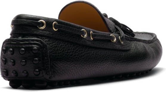 Car Shoe Loafers van bewerkt leer Zwart