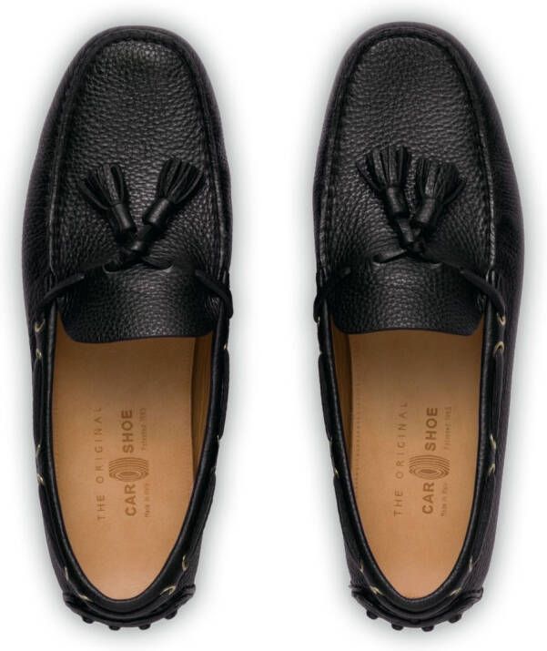 Car Shoe Loafers van bewerkt leer Zwart