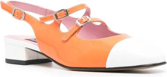 Carel Paris Abricot lakleren pumps Oranje