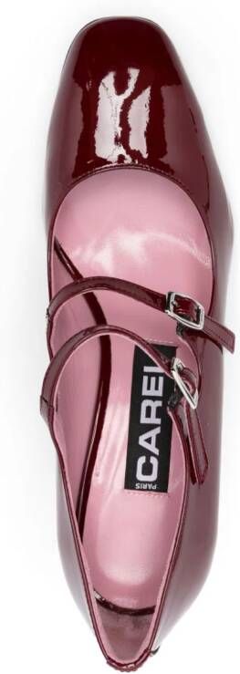 Carel Paris Alice leren Mary Jane schoenen Rood